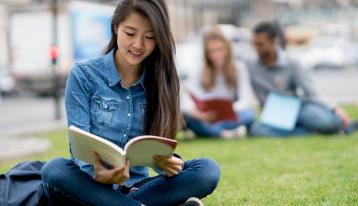 girl & book