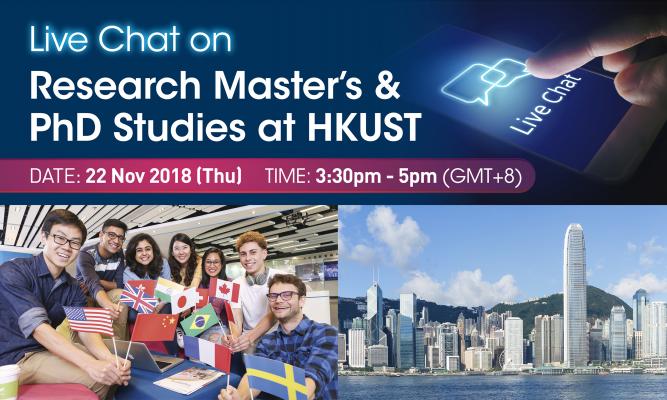 Live Chat on Research Master's & PhD Studies at HKUST