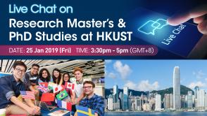 Live Chat on Research Master's & PhD Studies at HKUST